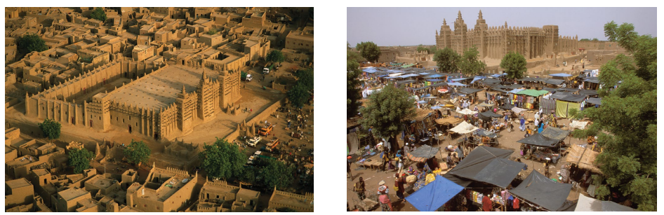 <p>Great Mosque of Djenne - Founded c. 1200 CE, rebuilt in 1907-1908</p>