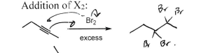 <p>Dibromide at each triple bond terminus</p>