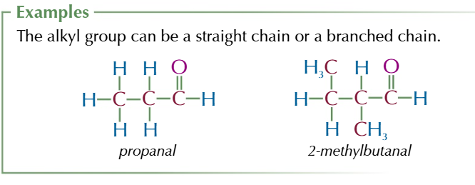<ul><li><p><strong>END CARBON</strong> HAS A DOUBLE BOND TO OXYGEN AND SINGLE BOND TO HYDROGEN</p></li><li><p>suffix:-al</p></li><li><p>general formula R-CHO</p></li></ul><p></p>