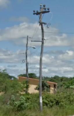 <p>Curvy utility poles</p>