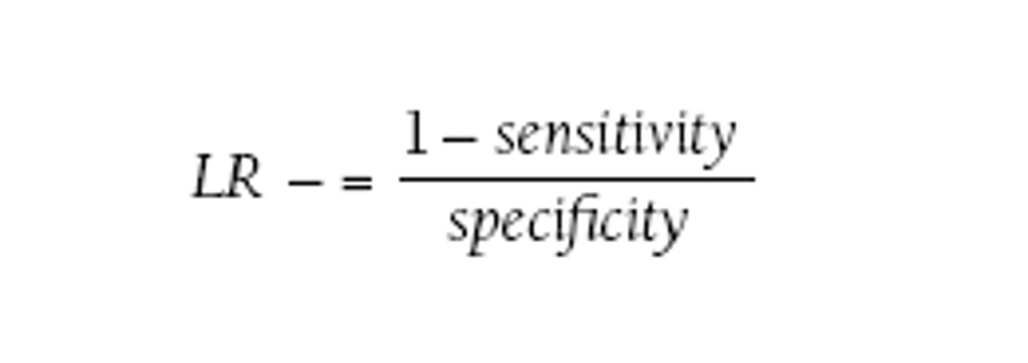 <p>negative</p><p>A smaller LR- (such as LR < 0.1) indicates a good test.</p>