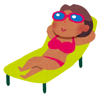 <p>にっこうよくをする/たいようのひかりをあびる</p><p>sunbathe/stay in the sun</p>