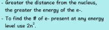 <p>regions of space around the nucleus defining location of e-</p>