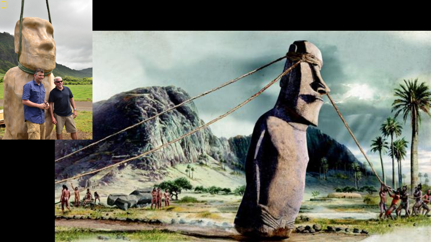 Artist/Culture: Rapa Nui
Medium: Volcanic tuff figures on basalt base