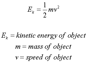 <p>Ek is measure in joules</p>