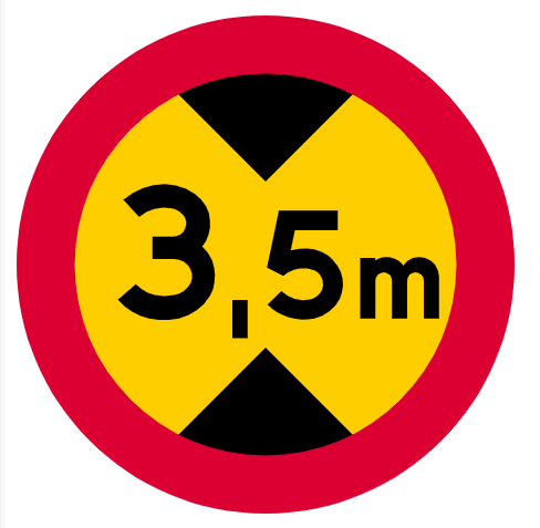<p>Begränsad fordonshöjd</p>