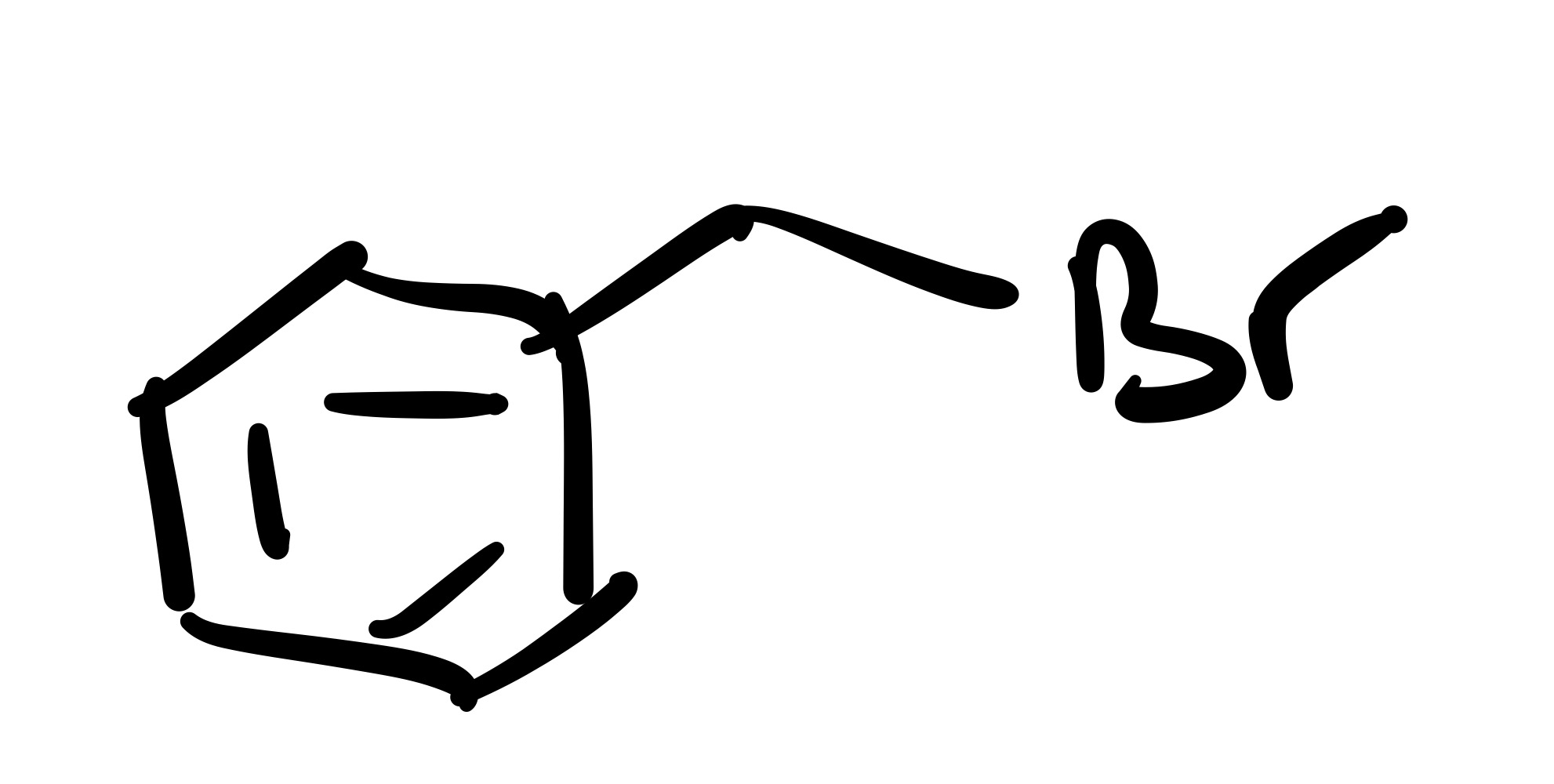 <p><span>Br adds on (1 length) carbon</span></p>