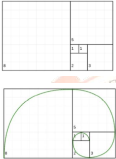 <p>Using the first ten (10) numbers in the Fibonacci sequence 1, 1, 2, 3, 5, 8, 13, 21, 34, 55 as dimensions of adjacent squares, you can create a Fibonacci spiral. When arranged in a certain way, the Fibonacci sequence creates a special spiral pattern.</p>