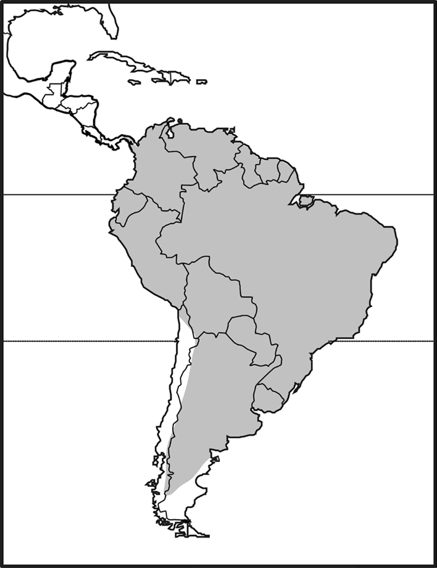 temperate south america, excluding amazon basin and most of chile, from panama south