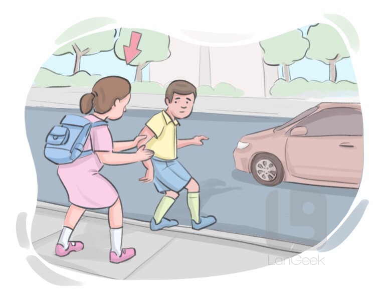 <p>To <strong>protect</strong>, <strong>supervise</strong>, or <strong>care for</strong> someone or something — usually to ensure they are safe or doing well.</p>