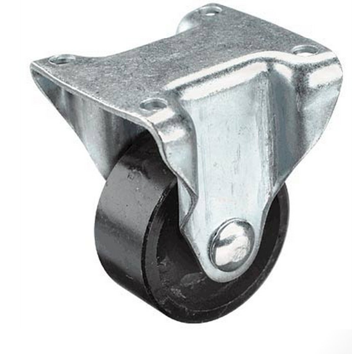 <p>A wheeled device typically mounted to a larger object that enables relatively easy rolling movement of the object in one back and forth direction only.</p>