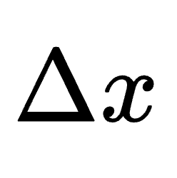 <p>Definition of 𝚫x</p>