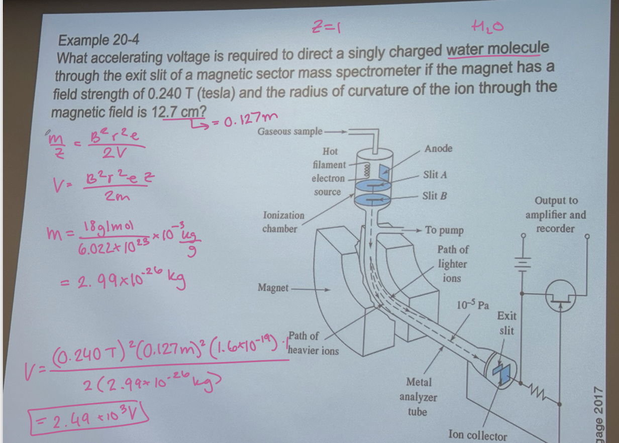 <p>2.49 × 10³ V</p>