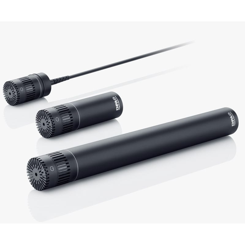 <p>DPA 4011; condenser, cardioid mic; provides separation between sound sources</p>