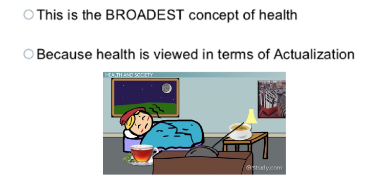 Not subjective but objective

\
Not easily changed but relates to a life as a whole