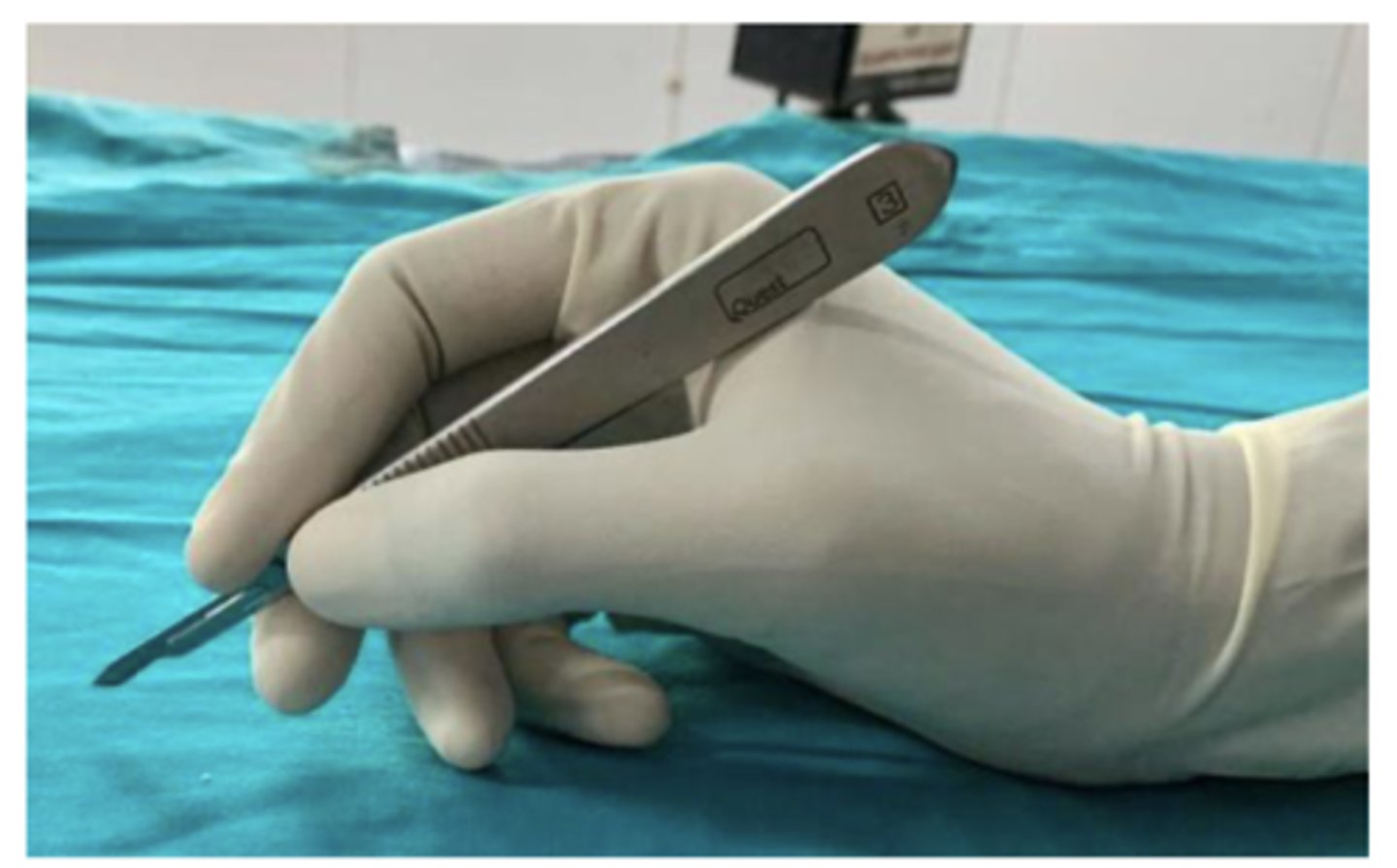 <p>using hand rather than arm. short precise incisions</p>