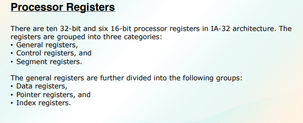 <p>store data elements for processing without having to access the memory</p>