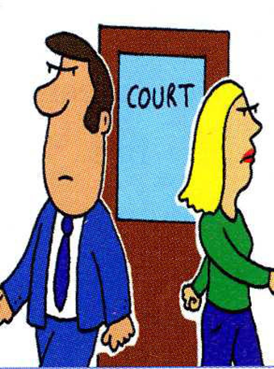 <p>make an official request for a divorce</p>