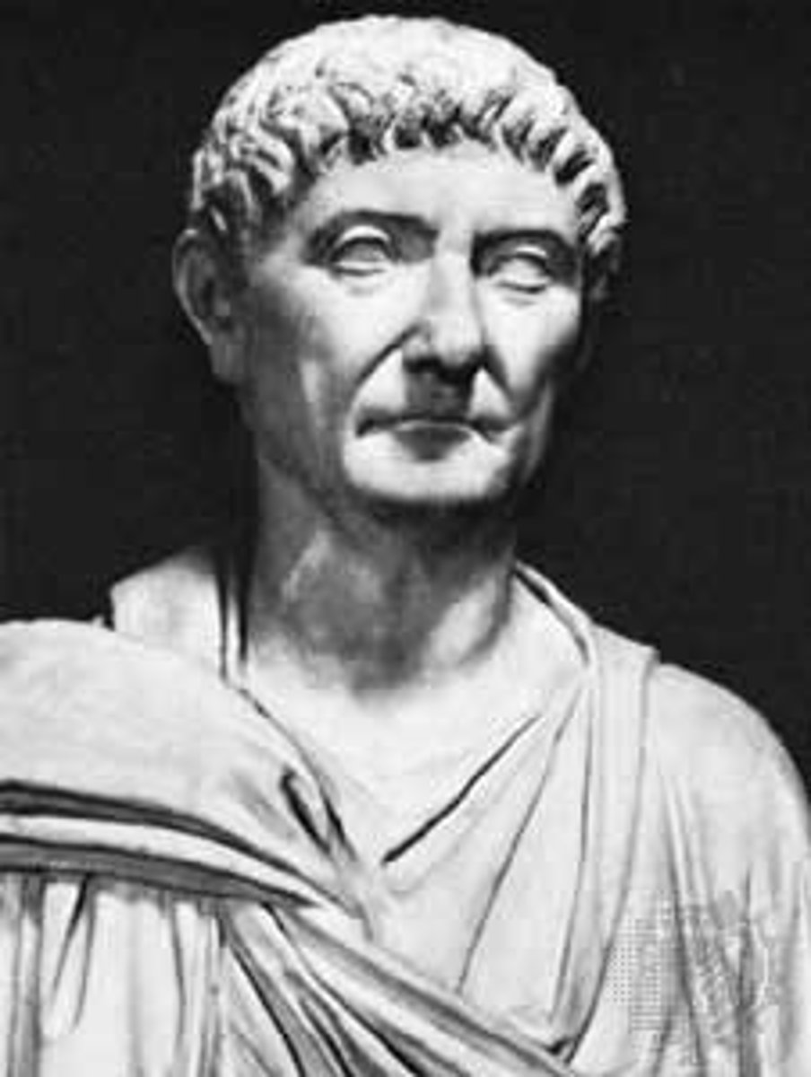 <p>Divided the Roman Empire into 2 parts. He ruled the eastern half.</p>