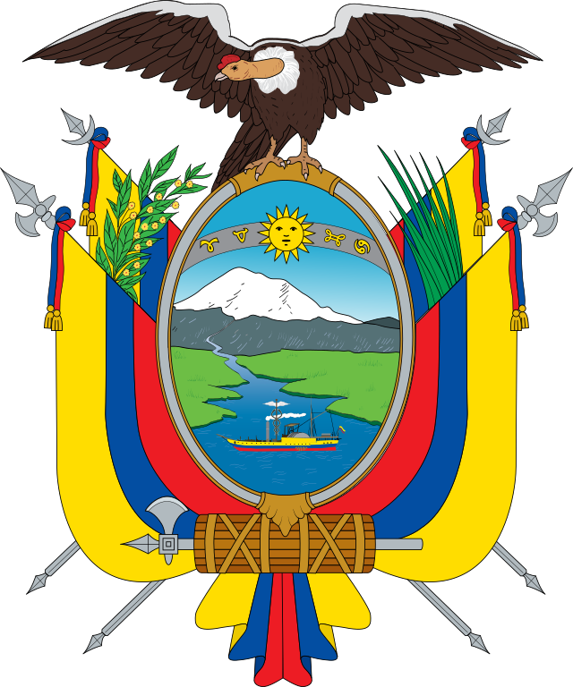 <ol><li><p><span>The flag of ecuador consists of three horizontal strips in gold, blue and red</span></p></li><li><p><span>The gold takes up half of the flag and the other two strips are ¼ in size</span></p></li><li><p><span>The coat of arms is in the center of the flag</span></p></li><li><p><span>Four zodiac signs are shown: Aries, Taurus, Gemini, cancer</span></p></li><li><p><span>They represent the duration of the March Revolution of 1845 from March to July</span></p></li><li><p><span>The laurel leaf represents the victories of the republic</span></p></li><li><p><span>The condor represents power and strength</span></p></li></ol><p></p>