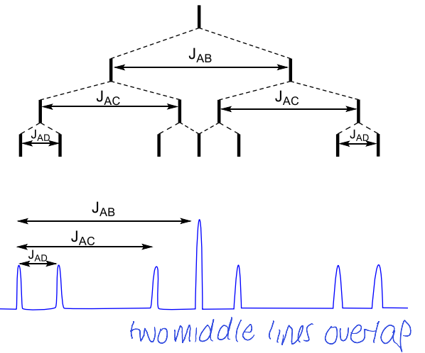 <p>middle lines overlap </p>