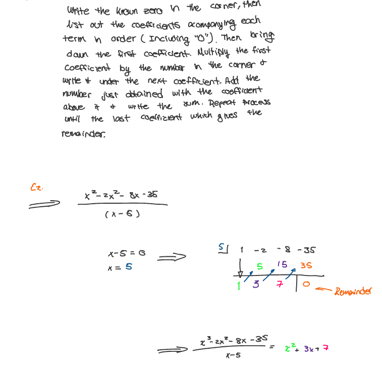 This method ONLY works for LINEAR FACTORS 
