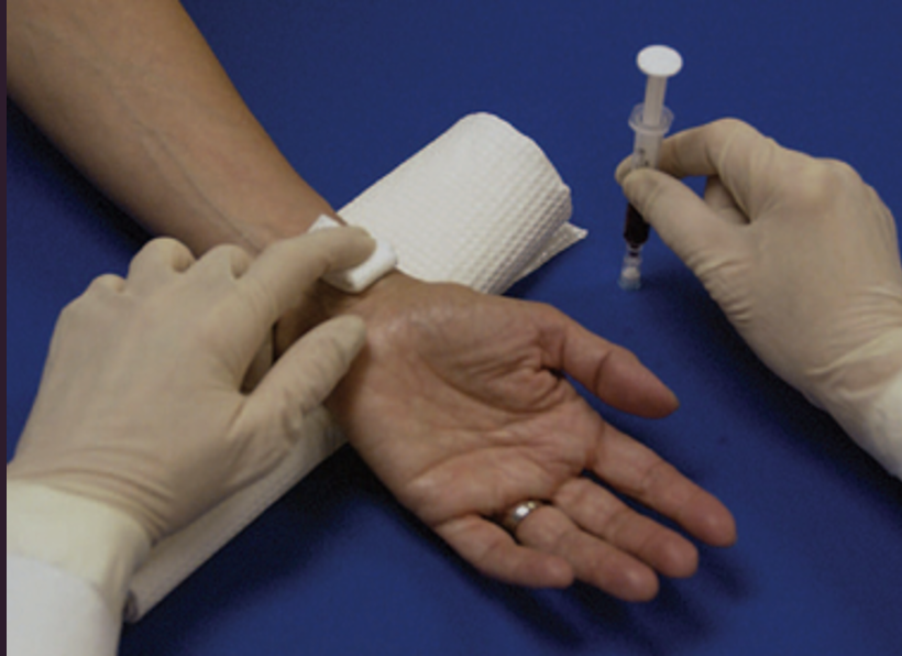 <p>Nursing actions after drawing an ABG</p>