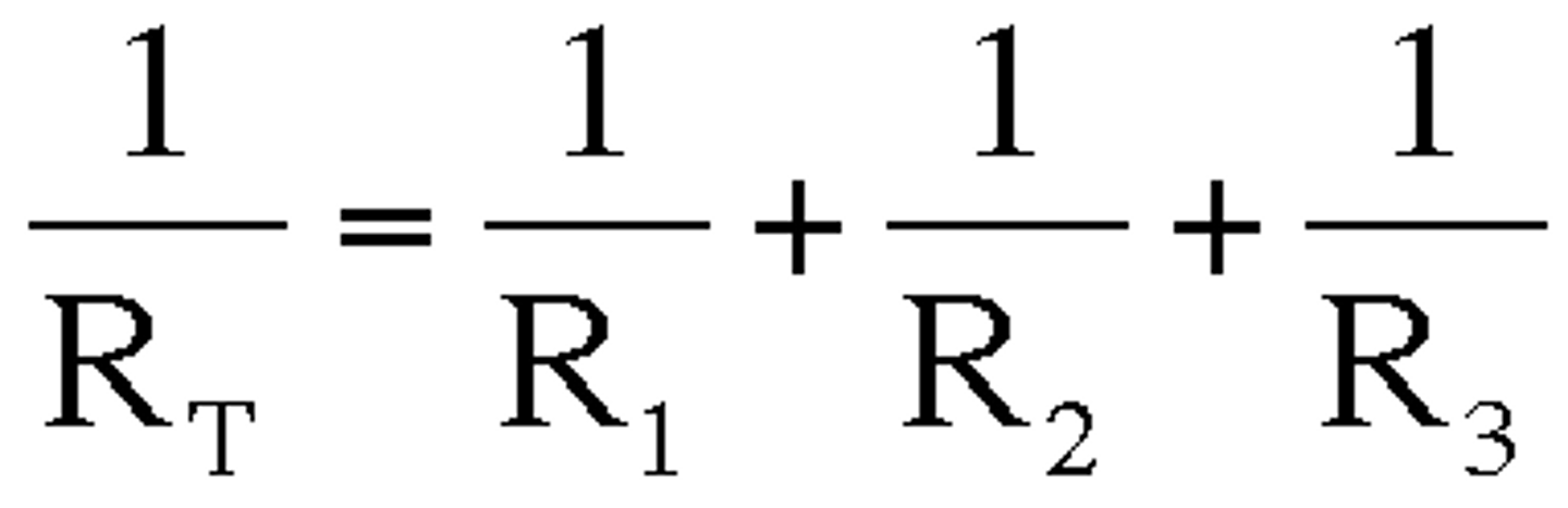 <p>current: total current equal to the sum of current in each branch<br>p.d. across each branch is equal<br>total resistance is less than the resistance of each resistor</p>