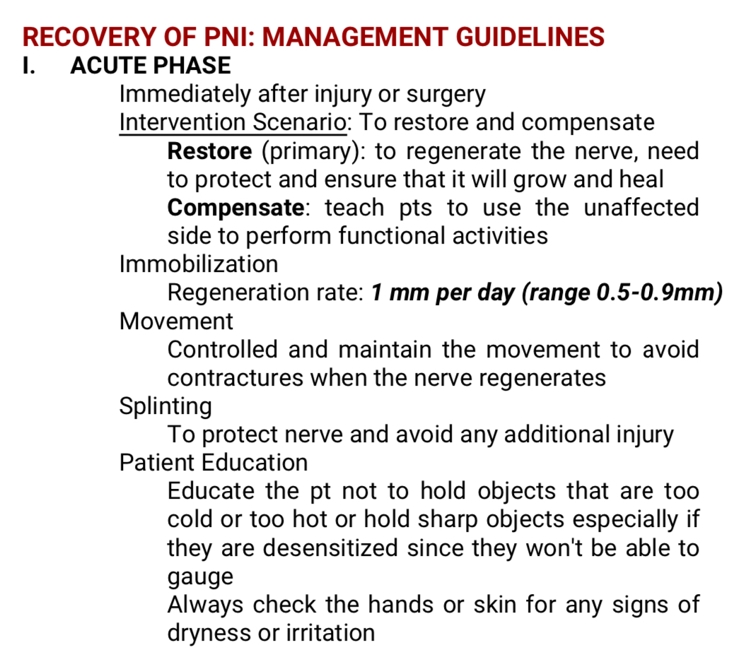 <p><strong>PNI: ACUTE PHASE</strong></p>