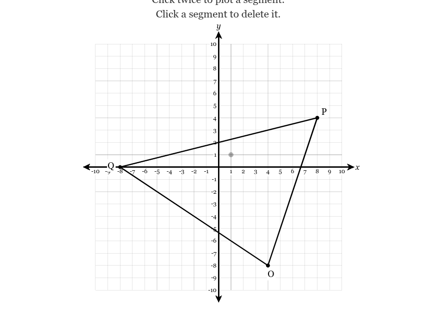 <p>The figure below is dilated by a factor of <span><span>1/4&nbsp;</span></span>centered at the origin. Plot the resulting image.</p>