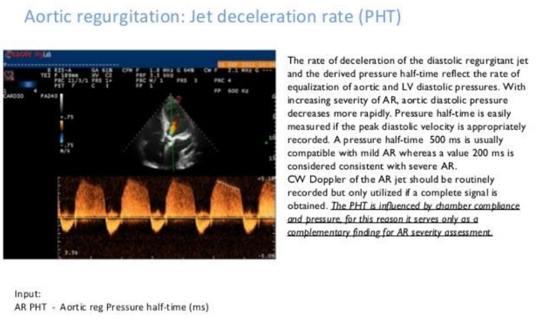 <p>Select the AOV pressure Half-Time measurement package. Then measure the deceleration slope of the AR. Once measured, the machine will automatically calculate the Pressure Half-Time.</p>