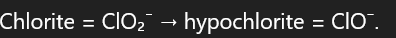 <p>one fewer oxygen than the “-ite” form </p>