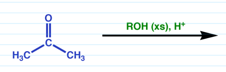 <p>Acetal formation</p>