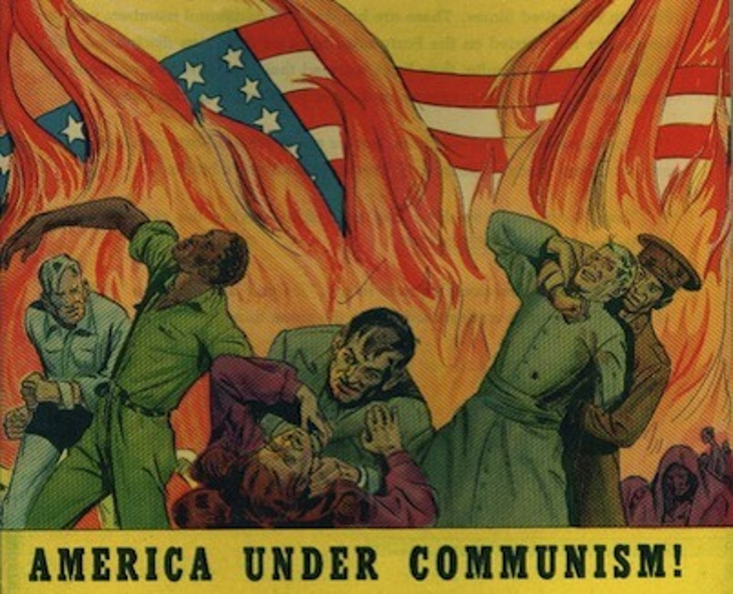 <p>Fear of a Communist revolution in America. Led to the Palmer Raids - government hunted down suspected communists, socialists, and anarchists (people who oppose any form of government).</p>