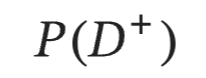 <p>probability of having disease </p>