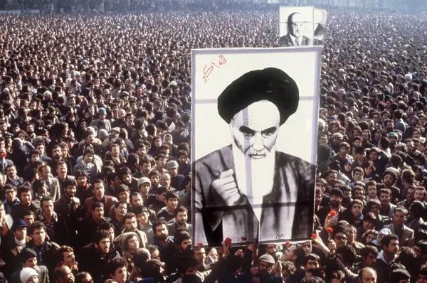 Shah is overthrown and Iran changes their government to a theocracy which is based in Islam