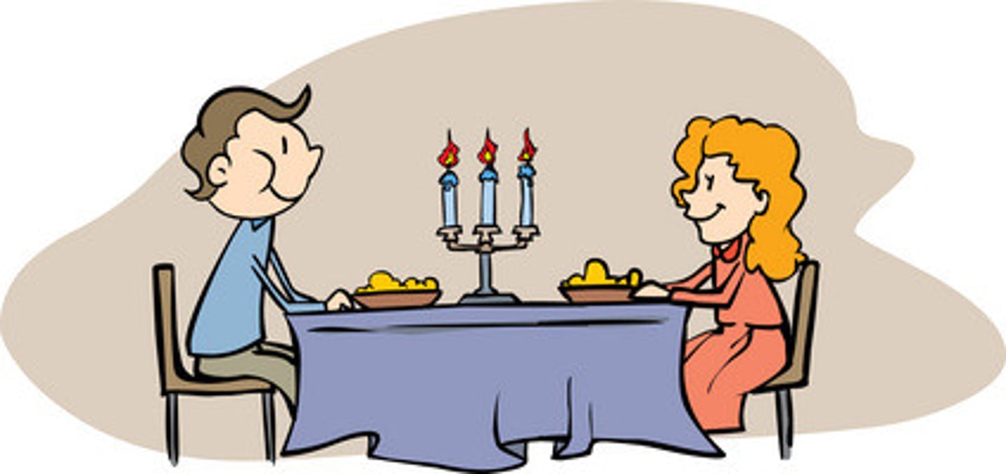 <p>to eat dinner</p>
