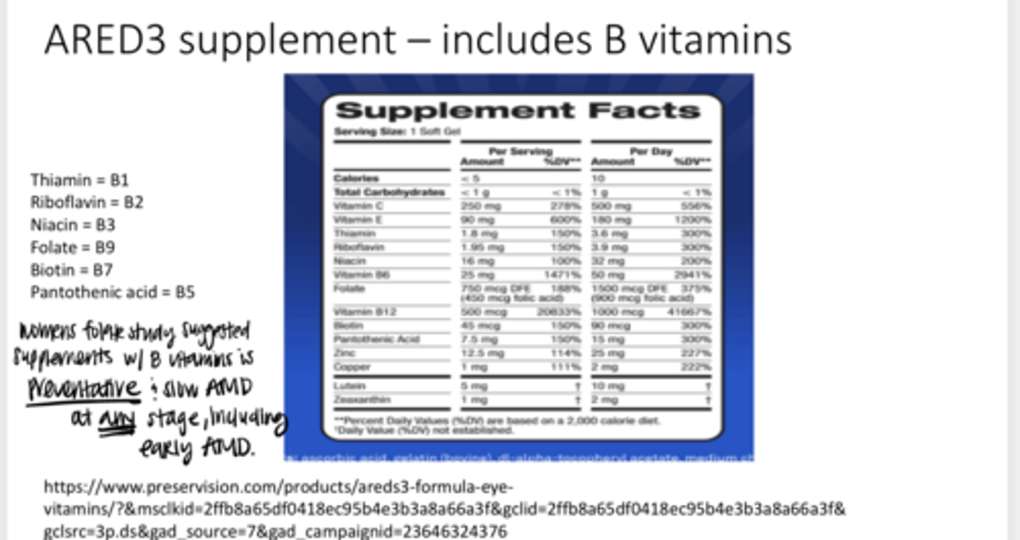 <p>What is the addition to the AREDS3 supplement?</p>