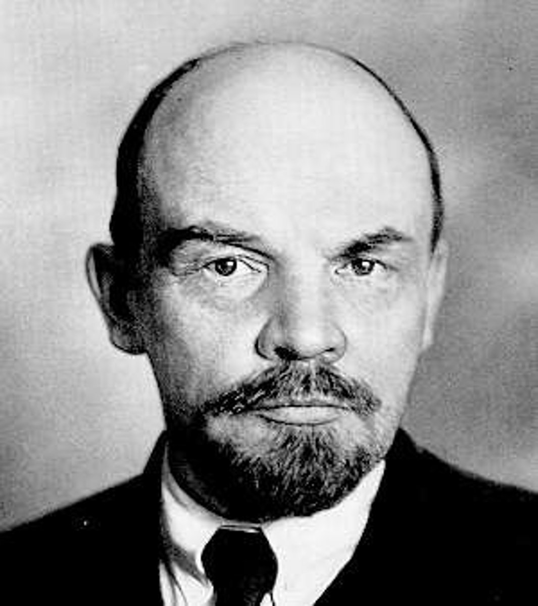 <p>1870-1954 C.E. Russian revolutionary and politician who led the Bolshevik Revolution in November 1917 and became the first head of state of the Soviet Union until his death.</p>