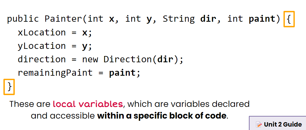 local variables