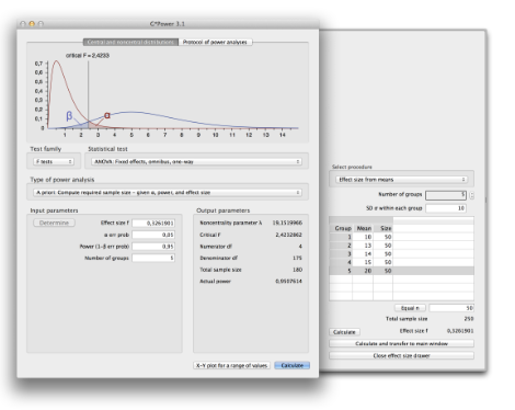 <p>• G*Power</p><p>• Need to know what kind of analysis you plan to do, and what size effect you might expect (or a range)</p>