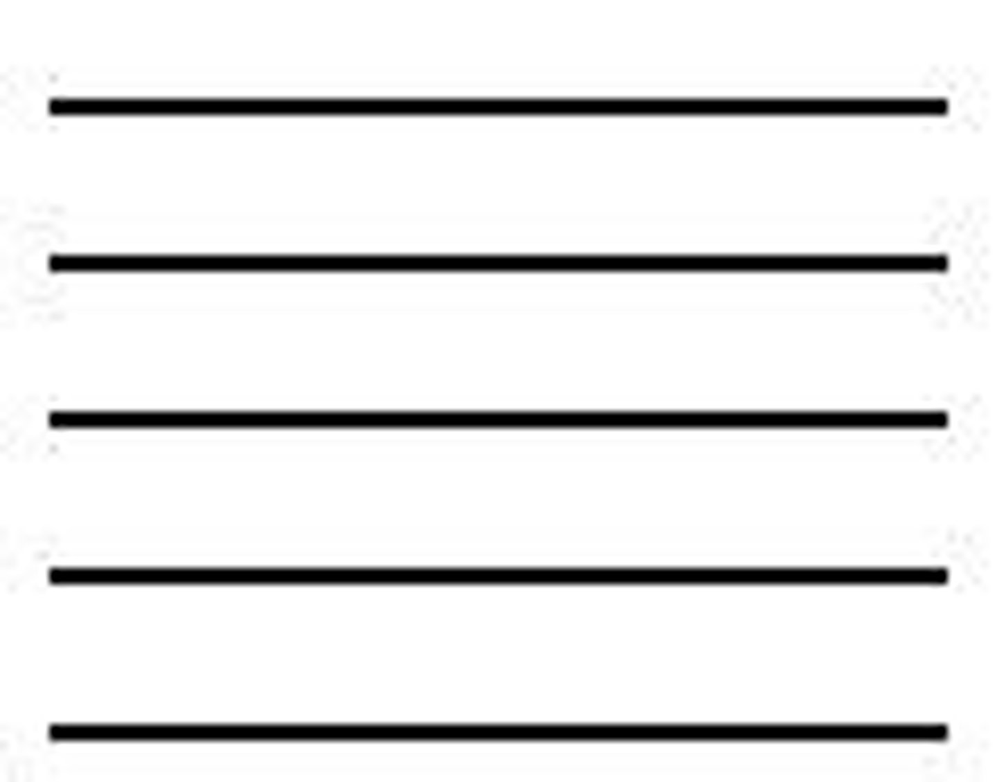 <p>5 lines and 4 spaces</p>