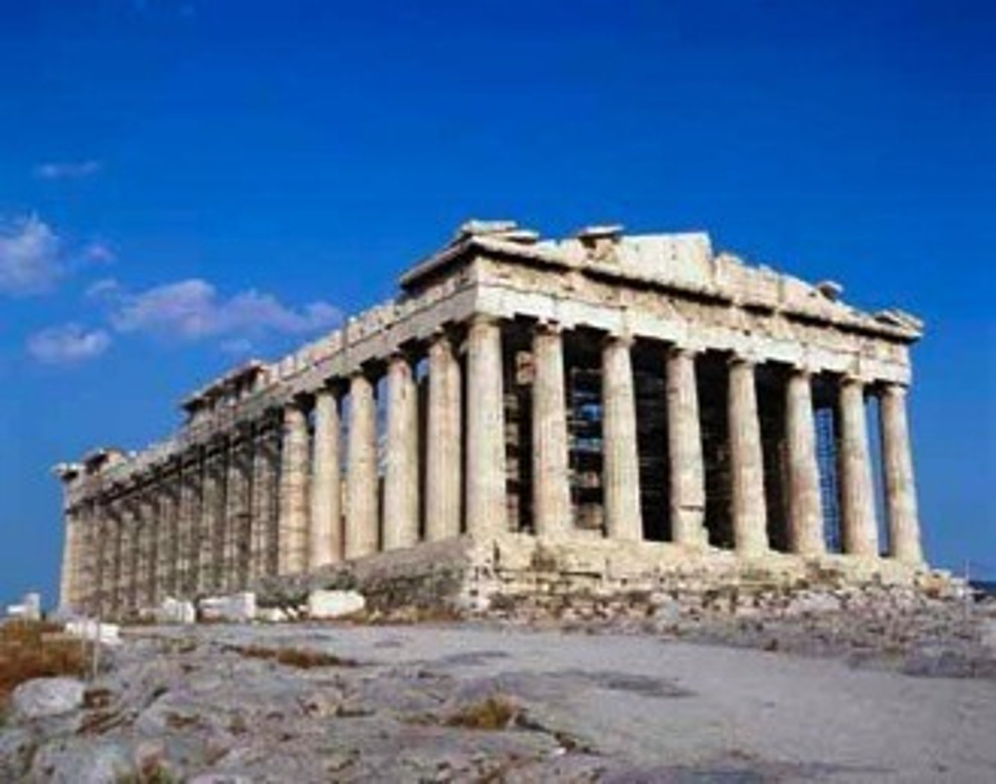 <p>A temple dedicated to the goddess Athena (patron god of Athens), built on the acropolis in Athens</p>