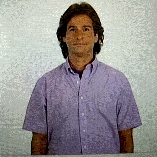 <p>Use “R” handshape and swipe both sides of face</p>