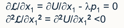 <ul><li><p>differentiate FOC again and check if negative </p></li><li><p>if there is diminishing marginal utility, the SOC will hold </p></li><li><p>if the MRS is diminishing, the tangency condition will be the maximum </p><ul><li><p>for the Cobb-Douglas function, MRS is diminishing so the FOC gives the maximum </p></li><li><p>utility functions that are monotonic and quasi-concave (convex IC) have diminishing MRS </p></li></ul></li></ul><p></p>