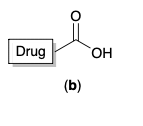 b) drug - c = o - OH