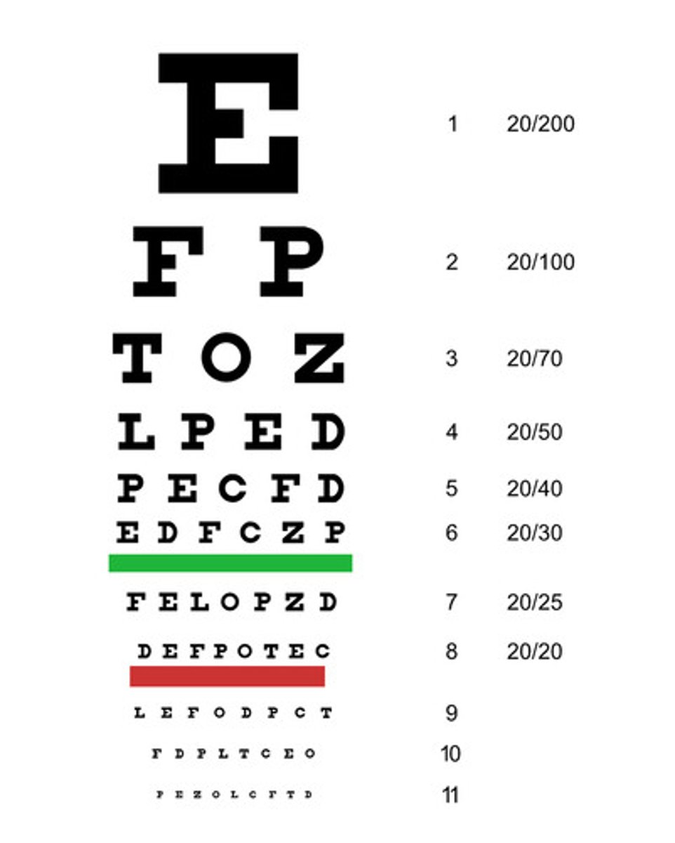 <p>the ability to distinguish fine details; acuity-Greek word for sharp</p>