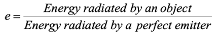 <p>A measure of a material’s radiating efficiency</p>