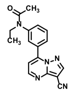 <p><span>High affinity for α1-containing BZRs</span></p><ul><li><p><span>Produce effects at other BZRs/GABAA subtypes too</span></p></li><li><p><span>Improves sleep onset - no evidence that it helps with sleep maintenance or duration</span></p></li><li><p><span>No withdrawal symptoms or rebound insomnia on discontinuation in studies with use up to 5 weeks</span></p></li><li><p><span>Cimetidine and grapefruit can increase blood plasma concentrations (CYP3A4 interference)extends the half-life and effects</span></p></li></ul><p></p>