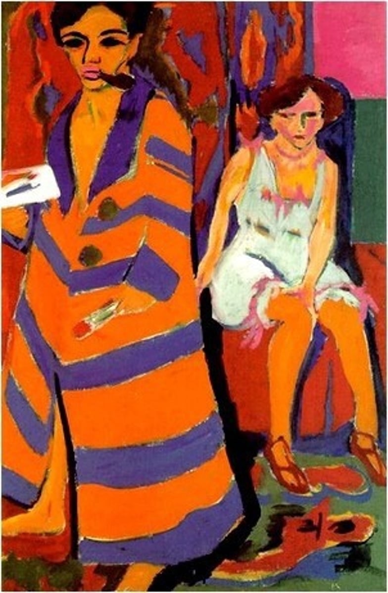 <p>Ernst Ludwig Kirchner ; Die Brücke, pas de modelé</p>
